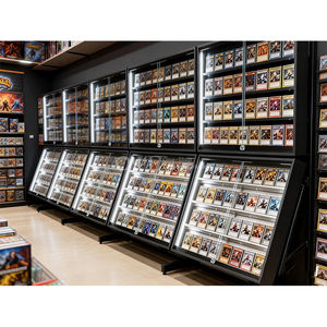 Étui moderne en acrylique pour cartes de collection, cadre métallique, vitrine pour cartes de baseball, éclairage LED, présentoir pour cartes de sport - Product Image 6