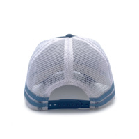 Casquette Trucker Haute Visibilité Personnalisée en Maille avec Écussons Brodés 3D, Casquettes Trucker Rayées sur le Côté Style Australien, Casquettes en Maille Personnalisées