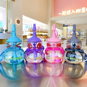 Bouteille d'Eau Créative en Forme de Gourde Mignonne pour Enfants avec Paille, Tasse Personnalisée Résistante aux Chutes, Portable, Tendance Estivale - Product Image 2