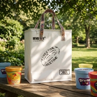 Sac isotherme avec fond renforcé pour le transport de desserts glacés, compagnon idéal pour les trajets quotidiens