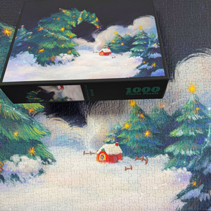 ตัวต่อจิ๊กซอว์ 1000 ชิ้น ขนาด 50x70 ซม. จาก Source Puzzle Factory ลายกระท่อมคริสต์มาส สไตล์ภาพวาดสีน้ำมัน ช่วยเสริมสร้างพัฒนาการสมอง สำหรับผู้ใหญ่ - Product Image 4