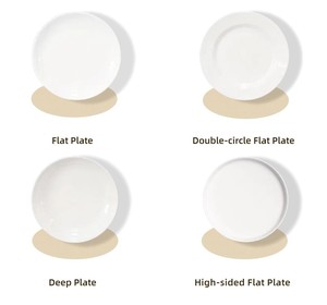 2025 biểu tượng tùy chỉnh không thể phá vỡ Bộ đồ ăn Melamine Trắng tấm ăn tối cho nhà hàng - Product Image 3