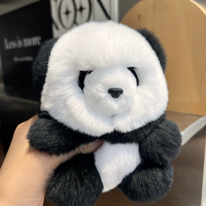 15cm <span class=keywords><strong>Panda</strong></span> muñeco de peluche mujer bolso adornos lindo Real Rex piel <span class=keywords><strong>Panda</strong></span> coche llavero lindo oso coche llavero moda chicas <span class=keywords><strong>Gif</strong></span> - Product Image 1