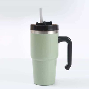 Nueva Taza de Viaje de Acero Inoxidable de 20oz con Asa, Gran Capacidad, Portátil, con Pajita y Tapa Antiderrames, Doble Pared - Product Image 3
