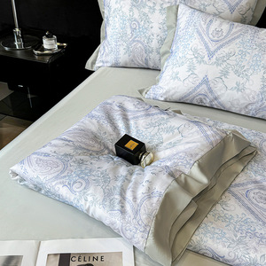 Parure de couette d'été Ulrich Tencel 100S, motif imprimé numérique plantes et fleurs, housse de couette climatisante pour lit simple ou double - Product Image 2