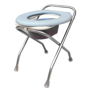 Aluminum Alloy Folding <b>Commode</b> Chair For Elderly Pregnant Adults Hospital Use Foldable Lightweight <b>Portable</b> - Product Image 2