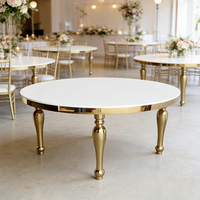 Ensemble de table de mariage doré moderne pour salon, hôtel, événement, fête, cuisine, restaurant, banquet, vente en gros