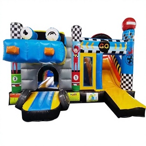 Chateau gonflable jumper bounce house commercial <b>inflatable</b> race car bouncy castle with slide - Product Image 1
