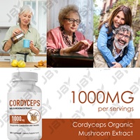JBY OEM Capsules de Cordyceps Militaris Biologiques – Suppléments Naturels d'Extrait de Champignon pour Soutenir l'Immunité et l'Énergie chez l'Adulte – Végétalien