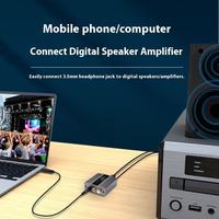 Çift Yönlü Analogdan Dijitale Ses Dönüştürücü, RCA/3,5 mm'den Optik SPDIF'ye, TV, PC, Amplifikatör için Dijitalden Analoga Adaptör