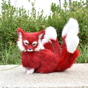 รูปปั้นสัตว์นุ่มนิ่มทำด้วยมือปรับได้มีหลายสีจิ้งจอกเก้าหางสำหรับโต๊ะอะนิเมะของขวัญแต่งงานแบบแฟนตาซี - Product Image 6