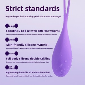 Pesas Vaginales de 5 Bolas, Entrenador de Músculos del Suelo Pélvico Personalizado, Bolas de Kegel, Productos Sexuales de Silicona y Acero para Mujeres - Product Image 5