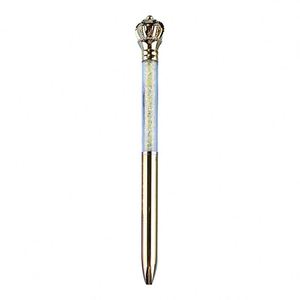Crown Top Glitter Quicksand Twist Metal <b>Ballpoint</b> <b>Pen</b>, Bling Floating Sequins Decorative <b>Pen</b> Custom Logo for Girls Student Gift - Product Image 4