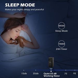 Black 10000BTU <b>Portable</b> <b>AC</b> <b>Unit</b> New Air Conditioner Dehumidify Fan Modes 24H Remote Control Timer for Room Car Use EU UK - Product Image 6