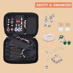 CUSTOM Fashionable Portable Polyester Jewelry <b>Toiletry</b> <b>Bags</b> for <b>Women</b> Waterproof Zipper Pouch Organizer for Travel - Product Image 3
