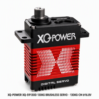 XQ-POWER XQ-S9130D Servomoteur Brushless 130kg Haute Tension 16.8V IP66 Engrenage en Acier Inoxydable Boîtier Métallique Étanche en Aluminium CNC