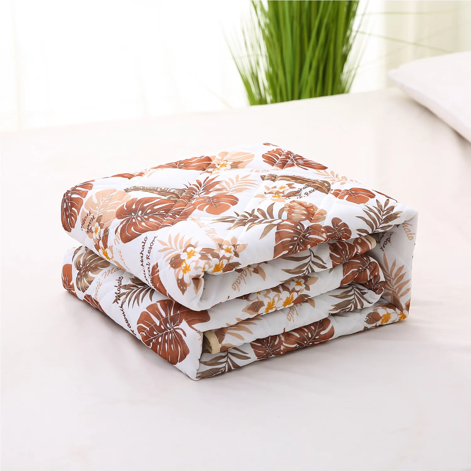ขายส่งซักผ้า Cooling ที่นอนแผ่นผ้านวม Reusable ผ้านวม/ผ้าห่ม,Leaf Pattern