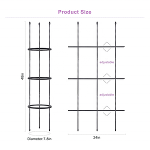 Hochleistungs-Tomaten käfig aus verzinktem Stahl Kunststoff-Tomaten pflanzen käfig Konischer Gitterkletterpflanzen-Unterstützer rahmen - Product Image 5