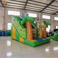 Château gonflable commercial sur le thème de la jungle, en PVC, personnalisé en usine, pour centre commercial, aire de jeux extérieure