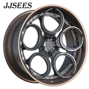 JJSEES Cerchi Forgiati Lucidati di Alta Qualità, Lussuosi Cerchi in Due Pezzi 5x112 5x114.3 5x120 18 19 20 21 22 23 24 Pollici per Corvette C5 C6 - Product Image 3