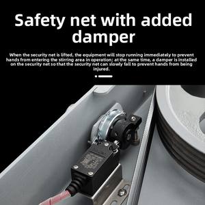 מיקסר בצק מסחרי חדש מנירוסטה 25 ק\"ג/50 ק\"ג 125 ק\"ג מכונת לישה וערבוב לחם וגלוטן ניידת שקטה דיגיטלית - Product Image 3