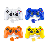 PS2 Kontroler Berkabel, Gamepad Kejutan Ganda untuk Sony Playstation 2 Hitam PS2 Pengontrol Berkabel Gamepad Guncangan Ganda untuk Sony Playst