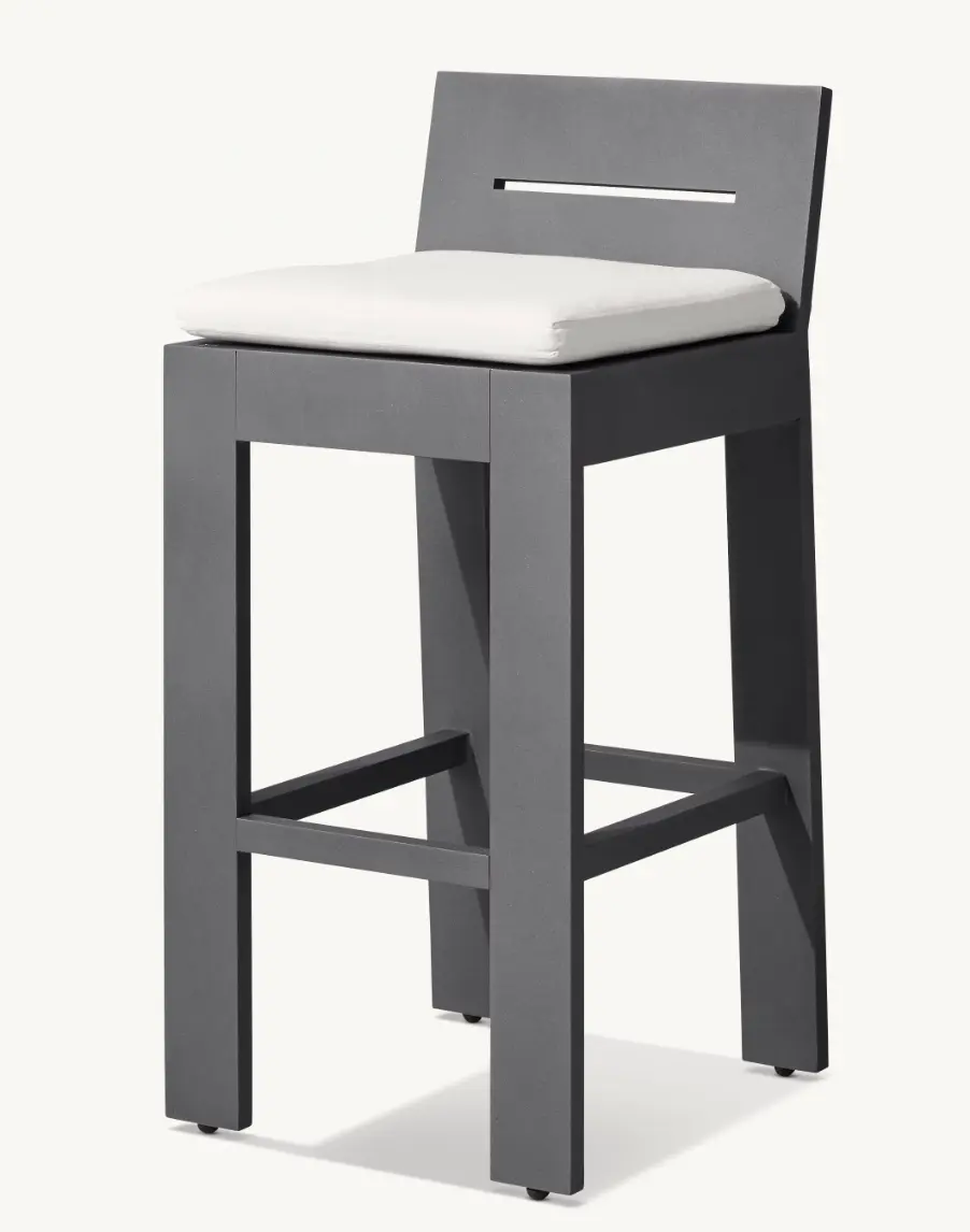 Лидер продаж с завода MARBELLA, модный алюминиевый сплав, высокий стул, барная стойка, стул для ресторана на открытом воздухе, водонепроницаемый стол и стул