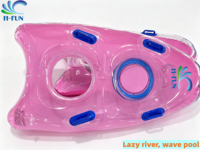 Toboggan aquatique gonflable H-FUN en PVC pour 1-2 personnes, flotteur de rivière extérieur, vente chaude