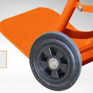 Stainless Steel Gas Cylinder Trolley 1010x430x720mm <b>Foldable</b> Four-Wheel Industrial Handcart Lake Blue - Product Image 3