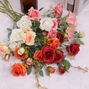 Rose artificielle en soie de haute qualité de style européen pour la décoration de la maison, de la table, des repas, du thé et des mariages - Product Image 4