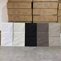Revêtement mural en pierre de culture PU à prix d'usine, panneau mural en pierre de culture PU 3D en forme de champignon, panneau mural en fausse pierre PU pour la décoration