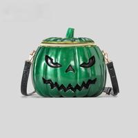 Tas Selempang Wanita Motif Labu Halloween Custom OEM, Tas Bahu Messenger Kartun, 4 Warna, Grosir Pabrik