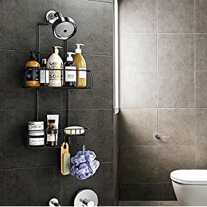 Bathroom Shelf Corner Wall Mounted 60X70cm Space Saving Durable Rectangle Shower Storage Rack - Product Image 4