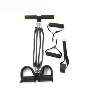 Oferta Destacada: Set de 4 Bandas de Resistencia Antirrotura con Pedales para Ejercicios de Abdominales y Tracción - Product Image 1