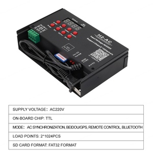 Controlador de Proyectos Aipin H2-AC de 2 Puertos <span class=keywords><strong>DMX</strong></span> 512 <span class=keywords><strong>PWM</strong></span> para Decodificador SPI RDM, Tira de Luces LED RGB, Voltaje Constante - Product Image 5