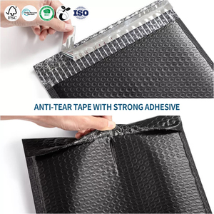 Poly bong bóng bưu phẩm phong bì polymailers vận chuyển đóng gói túi gửi thư Túi Hot Bán không thấm nước nhãn hiệu riêng gói tùy chỉnh màu đen - Product Image 5