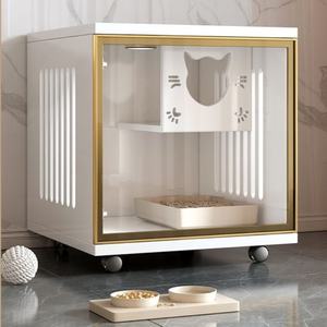 USMILEPET-Jaula de varios niveles para interior, casa panorámica de lujo para mascotas, muebles, nido de gato, casa de árbol, casa de madera para gatos - Product Image 6