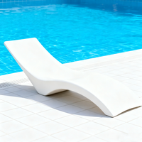 Chaise longue de piscine en fibre de verre FRP - Imperméable, résistante aux UV, design moderne, couleur/taille personnalisable, services de pliage/découpe pour