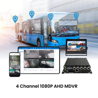 Enregistreur vidéo mobile 4CH MDVR 4G GPS WiFi avec sortie AHD 1080P/720P CVBS, plateforme CMSV6, stockage SSD/SD 1 To pour la gestion de flotte de bus