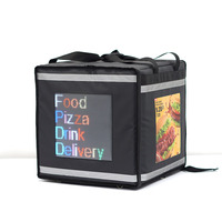 Sac à dos lumineux LED multi-compartiments de haute qualité, imperméable, avec impression de logo gratuite, pour la livraison de nourriture, sac thermique 60l, écran LED