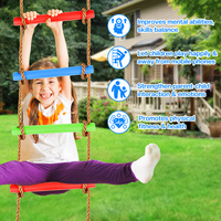 Échelle en corde pour enfants et adultes, jeux d'escalade, jouets amusants, accessoires de balançoire, ensemble de jeu pour aire de jeux en forêt