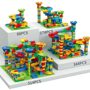 ABS塑料大理石跑塑料赛道积木儿童教育创意赛道迷宫滑道玩具
