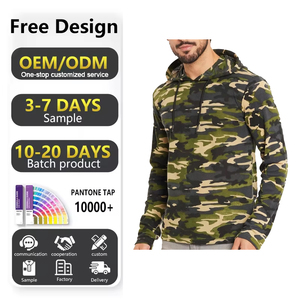 Streetwear Mens 100% Polyester Summer Customized Prints High Quality Digital Camo Hoodies Men Lightweight Camouflage Hoodie - Product Image 1