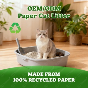 Échantillons Gratuits CE MSDS, Remises en Gros Importantes, Litière pour Chat en Papier 100% Naturelle, Très Absorbante et Sans Poussière - Product Image 2