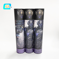 Tapis de jeu lumineux LED personnalisé emballage tube en papier t-shirt vêtements tapis sous-vêtements rond artisanat carton boîte-cadeau
