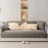 Coussin de canapé sectionnel en chenille de luxe, housse antidérapante épaisse et moelleuse haut de gamme pour l'hiver, motif flocon de neige, tissu géométrique accessible