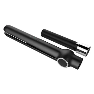 Interchangeable rechargeable battery Cordless wireless ionic hair straightener hair flat iron