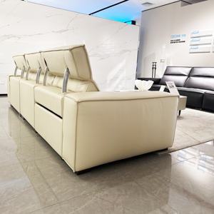 कारखाने आधुनिक <span class=keywords><strong>3</strong></span> सीटर लक्जरी चमड़े के इलेक्ट्रिक सफेद मैनुअल रिलेक्चर यूएसबी चार्जिंग के साथ यूएसबी चार्जिंग - Product Image 3