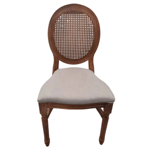 Chaise de mariage ovale <span class=keywords><strong>Louis</strong></span> <span class=keywords><strong>XV</strong></span> en résine antique avec assise rembourrée en tissu pour événements - Vente en gros - Product Image 4