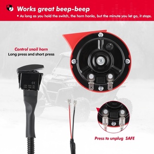 UTV ATV sừng Kit với Rocker chuyển đổi, 12V nâng cấp 105dB phổ Loud SxS sừng Kit Tương thích với <span class=keywords><strong>Polaris</strong></span> rzr, kiểm lâm, Pro XP - Product Image 4